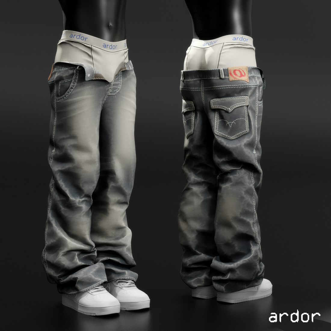 ardor - male western jeans