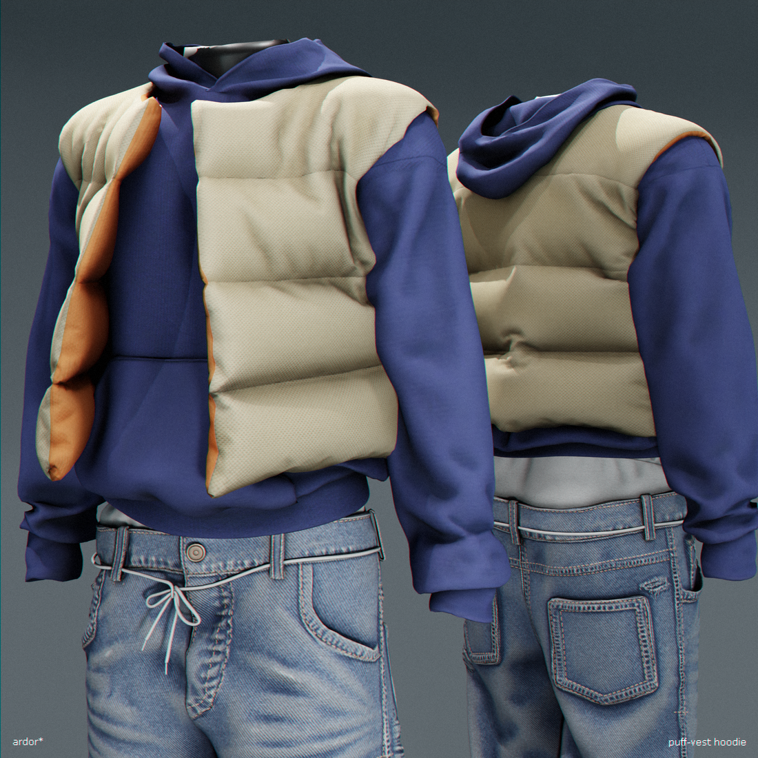 [SecondLife] ardor* - puffer hoodie vest