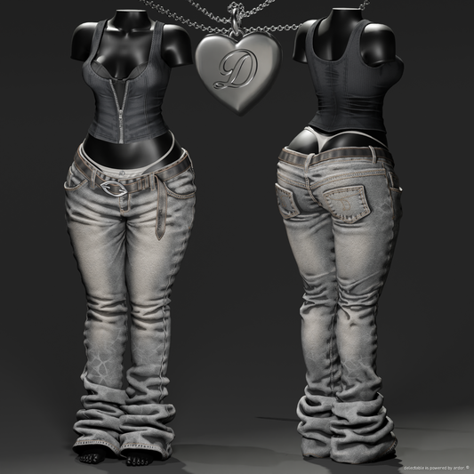 delectable* - zipped tank + bleached jeans