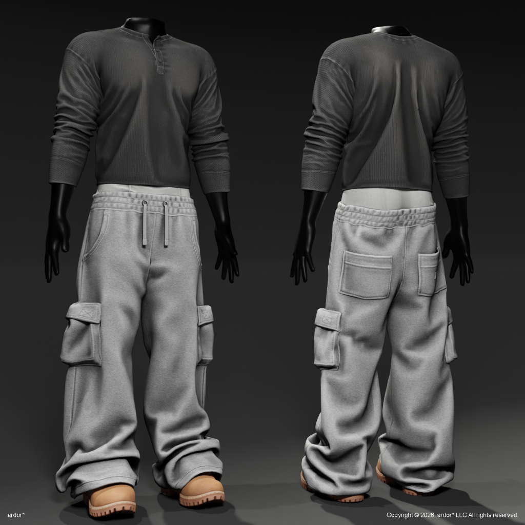 ardor* - cargo sweats + henley @ ALPHA 12PM SLT!